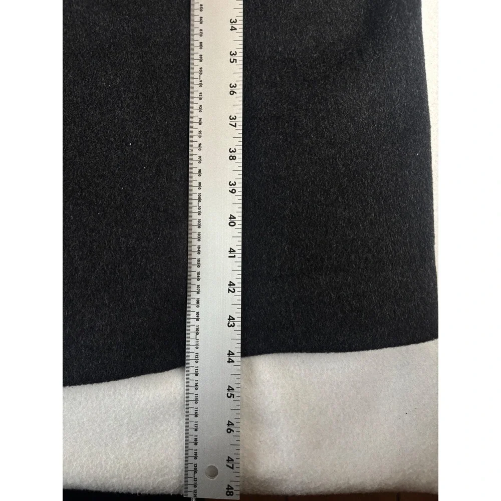 Club Room Mens 100% Pure Wool Overcoat Charcoal Grey Long Topcoat 44L Brazil